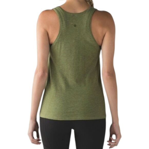 Lululemon Tank Top Womens 2 Brave Olive Love Racerback Gym Training Athletic - Picture 7 of 11